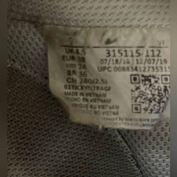 Nike Air Force 1 Women’s White Sneakers Size 7 - Picture 6 of 8